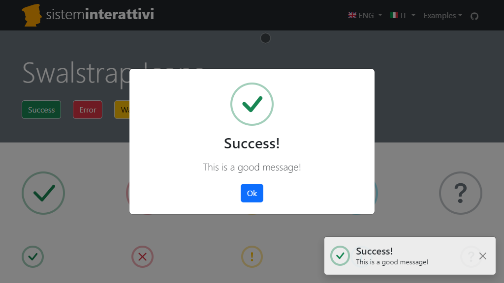 Swalstrap per Bootstrap 5